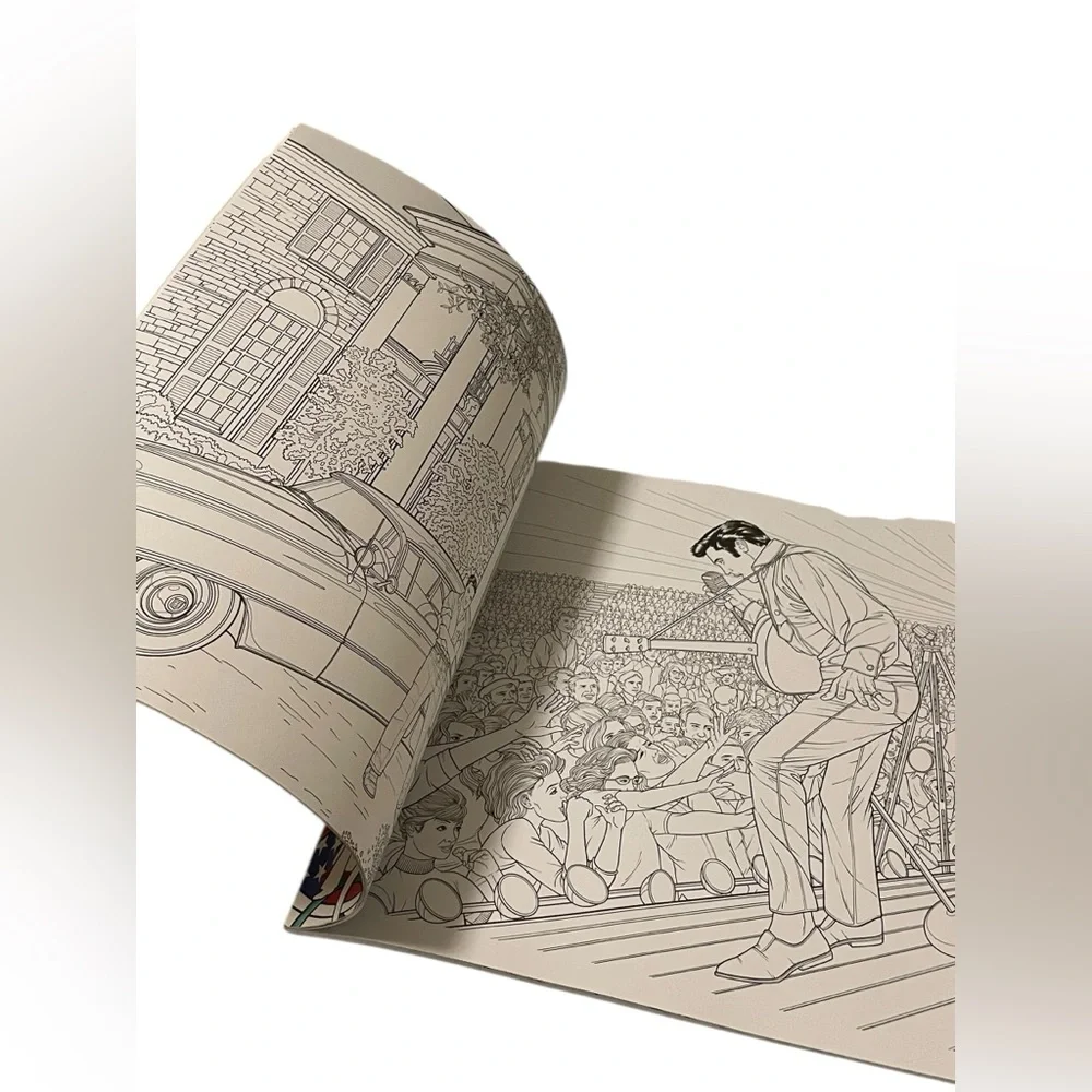 Elvis Presley The Coloring Book by Igloo Books 2022 Music Art Adult Activity New